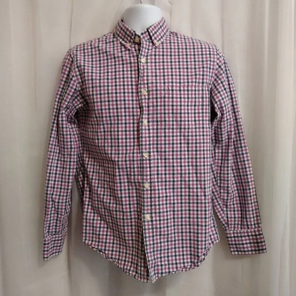 J Crew Shirts Mens S Purple Blue Check Button Down‎